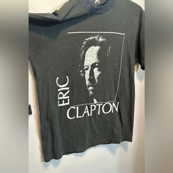 VTG Rare An Evening With Eric Clapton & His Band XL Blk T-Shirt (Tag Bloopers) - Picture 5 of 14